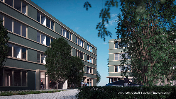 Außenansicht Bürogebäude M&P Mannheim Außenansicht Bürogebäude M&P Mannheim